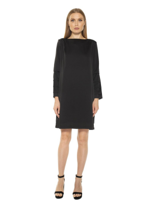 Dakota Draped Sleeve Shift Dress