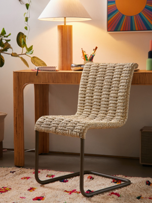 Woven Cantilever Dining Chair