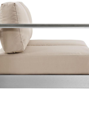 Wharf Outdoor Aluminum Left-arm Loveseat