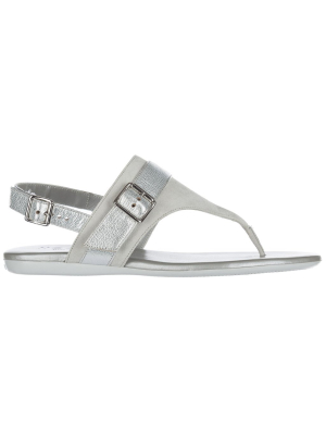 Hogan Buckle Detail Thong Sandals