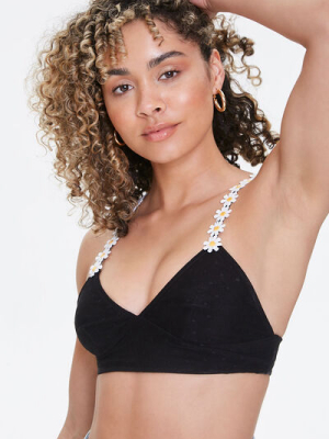 Floral Applique Lace Bralette