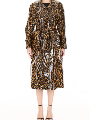 Miu Miu Coated Animal Print Coat