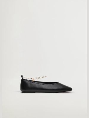 Leather Ankle-cuff Shoes