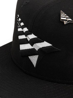 Paper Planes Crown Snapback W/ Green Underbrim - Black/green