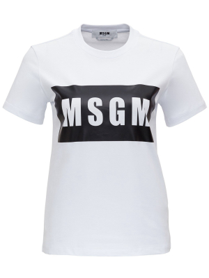 Msgm Box Logo T-shirt