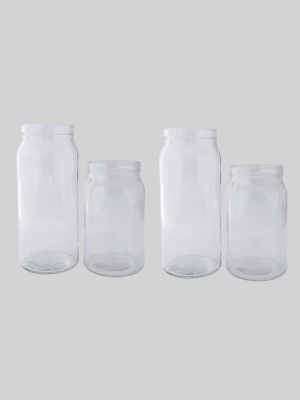 4pk Glass Vases Clear - Bullseye's Playground™