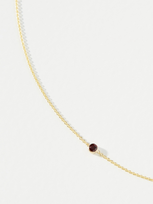 Maya Brenner 14k Yellow Gold Asymmetrical Birthstone Necklace