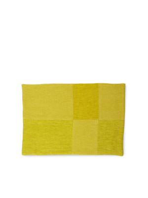 Linen Patchwork Placemat In Sunshine