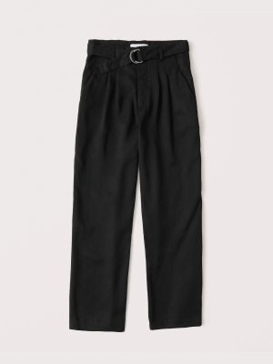 Belted Straight Pants