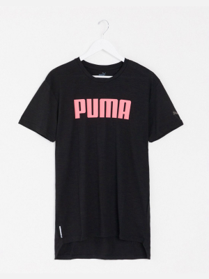 Puma Training Graphic Logo T-shirt In Black