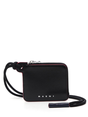 Marni Logo Printed Strapped Wallet