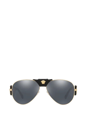 Versace Eyewear Baroque Pilot Sunglasses