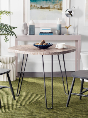 Mindy Wood Top Dining Table - Safavieh