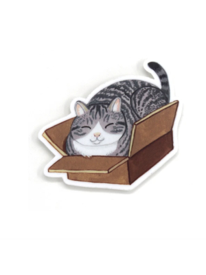 Box Cat Sticker