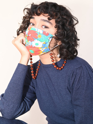 Face Mask, 10 Filters + Pouch - Delite Floral
