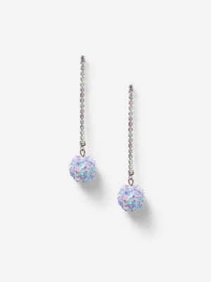 **christmas Glitter Ball Drop Earrings