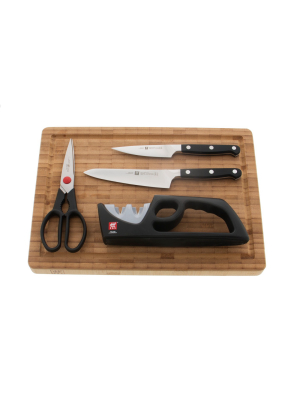 Zwilling Pro 5-pc Knife & Cutting Board Set