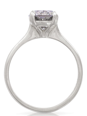 Sparkle In The Wild - 14k Polished White Gold 2ct Grey Diamond Ring