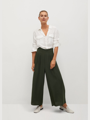 Pleated Culotte Trousers