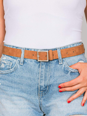 Silver Square Buckle Belt