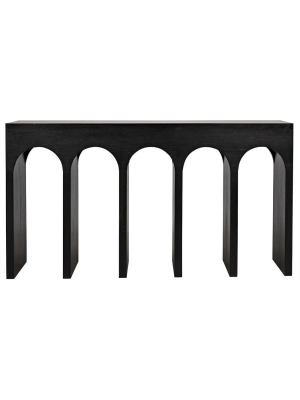 Noir Bridge Hand Rubbed Black Console