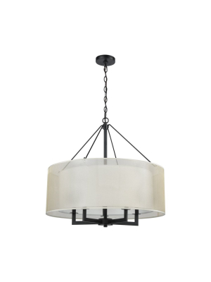 Ashland 5 Pendant In Matte Black Design By Bd Fine Lighting