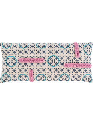 Philip Pillow Beige/bright Pink/teal