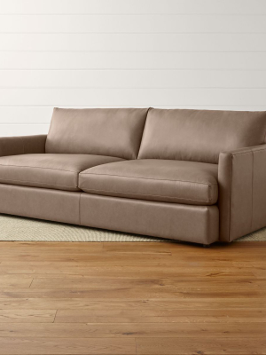 Lounge Ii Petite Leather 93" Sofa