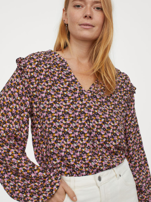 Mama Crêped Nursing Blouse