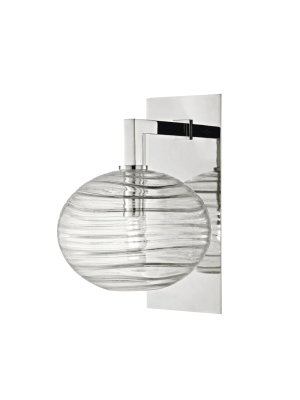 Breton 1 Light Wall Sconce Polished Nickel