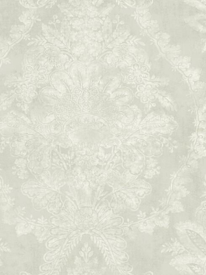 Charleston Damask Wallpaper In Cream From The Ronald Redding 24 Karat Collection By York Wallcoverings