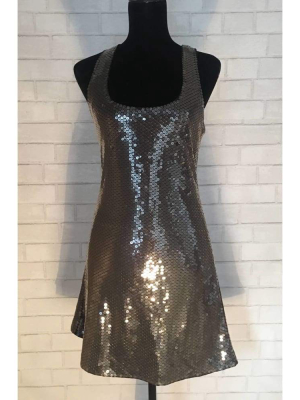 Vintage Sequin Racerback Mini Dress