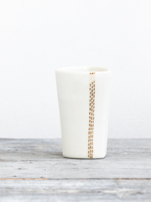 Golden Pinstripe Stream Highball Tumbler