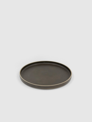 Hasami Zen Stoneware Dinner Plate – Matte Black