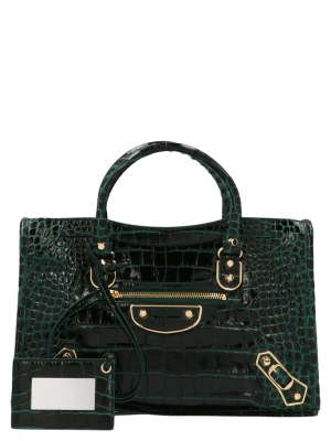 Balenciaga City Small Embossed Tote Bag