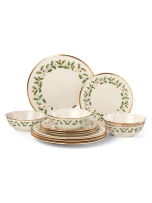 Holiday 12-piece Plate & Bowl Set