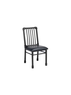 Set Of 2 Caitlin Side Dining Chair Rustic Oak And Black - Acme Furniture