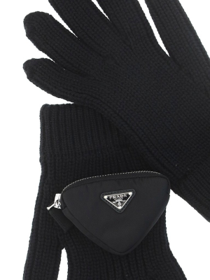 Prada Pouch Attached Gloves