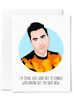 Schitt's Creek David Trying To Connect Card