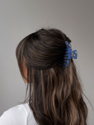 High Summer Hair Clip Blue / Clear
