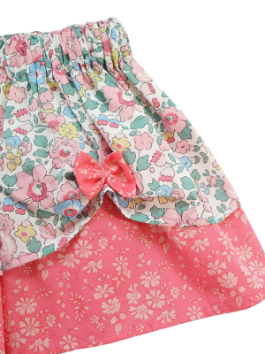 Bow Skirt Made With Liberty Fabric Betsy Candy Floss