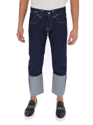 Junya Watanabe X Levi's Contrast Panelled Cropped Jeans