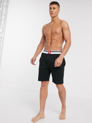 Calvin Klein Ck One Sock Lounge Shorts In Black Suit 10 Two-piece