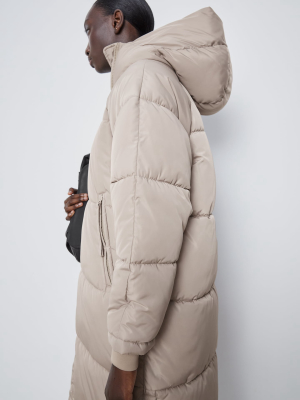 Extra Long Water Repellent Puffer Coat