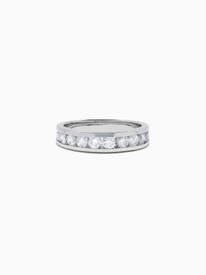 Effy Bridal 14k White Gold Channel Set Diamond Band, 0.98 Tcw