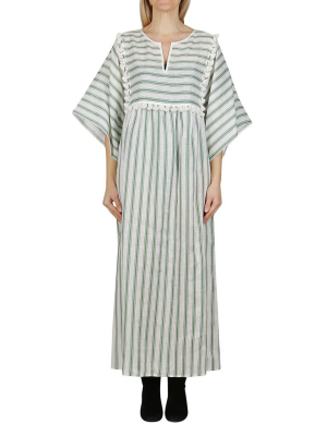 Tory Burch Striped Midi Kaftan Dress