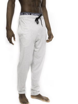 Members Only Heather Contrast Elastic Sleep Pants - Grey Black