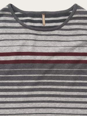 Ombre Stripe Sweater Poncho