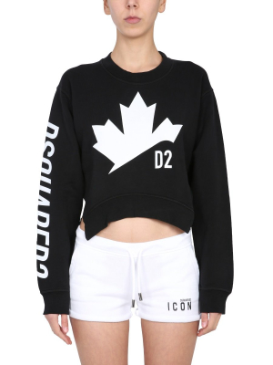 Dsquared2 D2 Leaf Asymmetric Sweatshirt