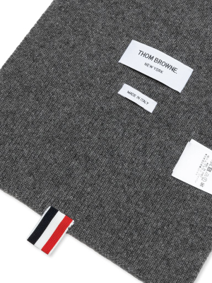 Thom Browne Cashmere Rib 4-bar Scarf - Medium Grey